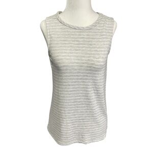 Cupio Blush Womens Grey Striped Tank Top Size Small